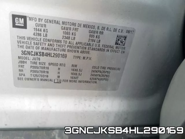 3GNCJKSB4HL290169 фото 2