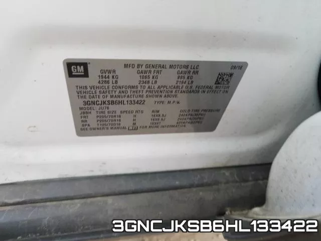 3GNCJKSB6HL133422 фото 2
