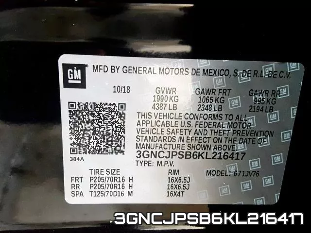 3GNCJPSB6KL216417 фото 2
