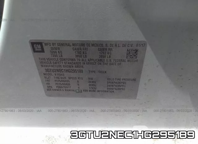 3GTU2NEC1HG295189 фото 10