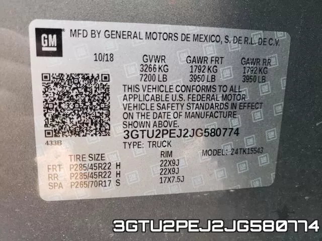 3GTU2PEJ2JG580774 фото 2