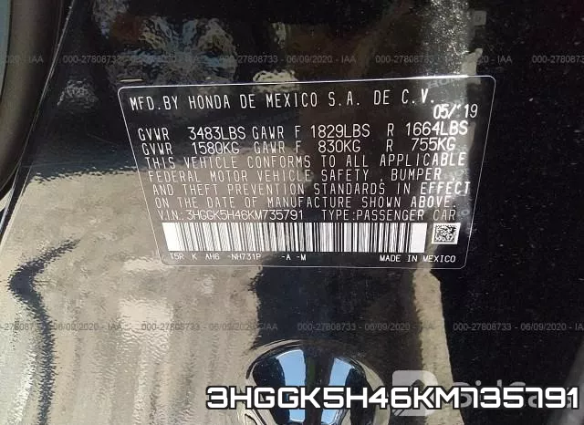 3HGGK5H46KM735791 фото 10