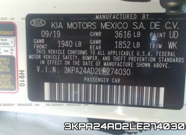 3KPA24AD2LE274030 фото 10
