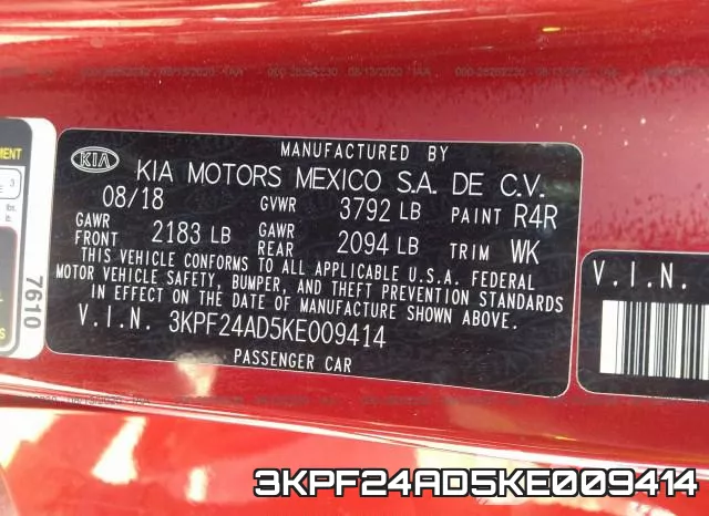 3KPF24AD5KE009414 фото 10