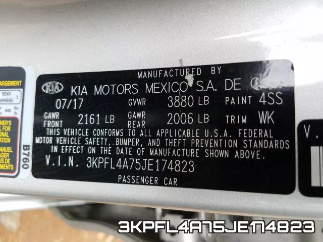 3KPFL4A75JE174823 фото 2