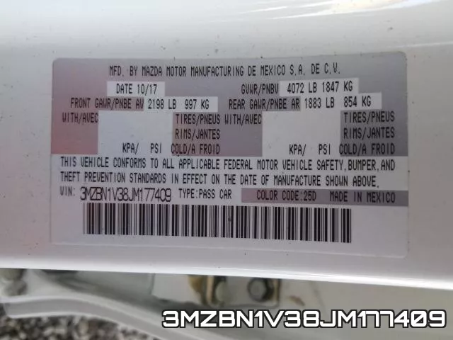 3MZBN1V38JM177409 фото 2