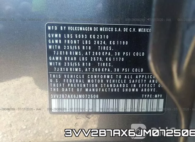 3VV2B7AX6JM072506 фото 10