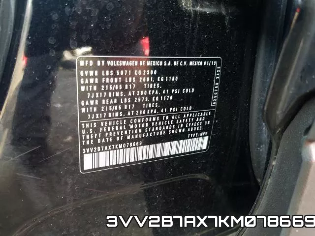 3VV2B7AX7KM078669 фото 2