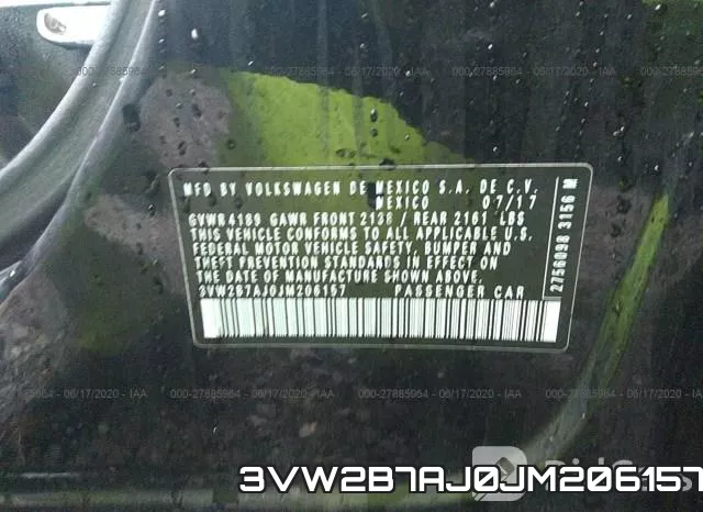 3VW2B7AJ0JM206157 фото 10