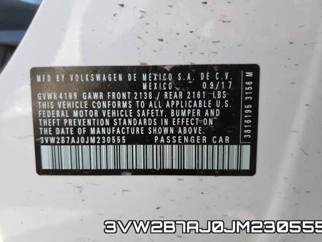3VW2B7AJ0JM230555 фото 2
