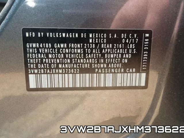 3VW2B7AJXHM373622 фото 2
