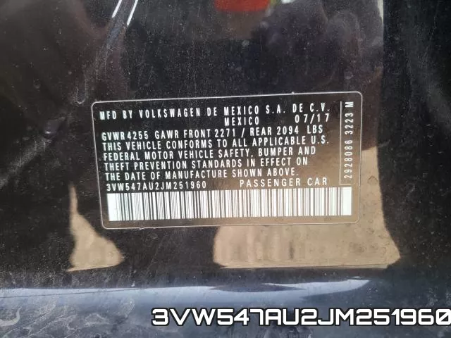 3VW547AU2JM251960 фото 2