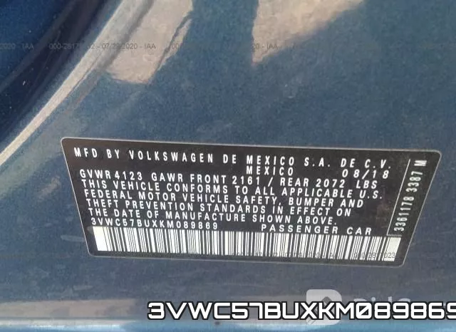 3VWC57BUXKM089869 фото 10