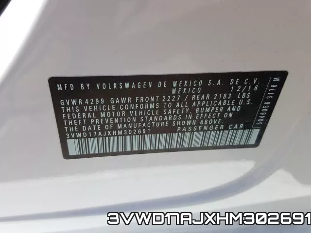 3VWD17AJXHM302691 фото 2
