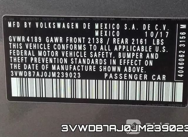 3VWDB7AJ0JM239023 фото 10