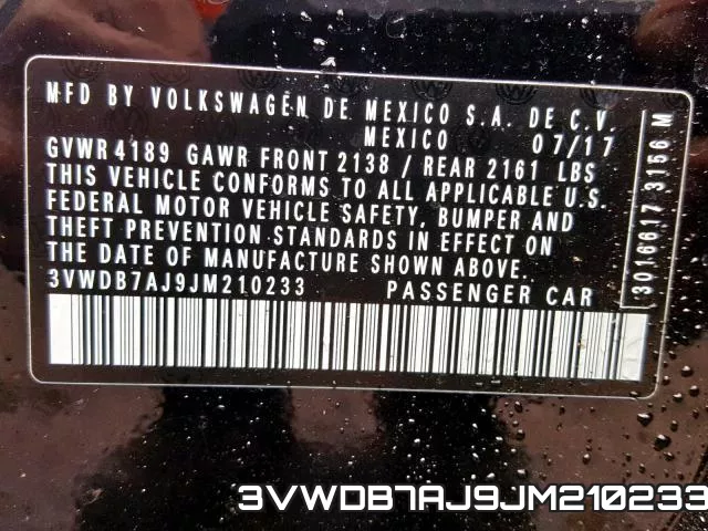 3VWDB7AJ9JM210233 фото 2