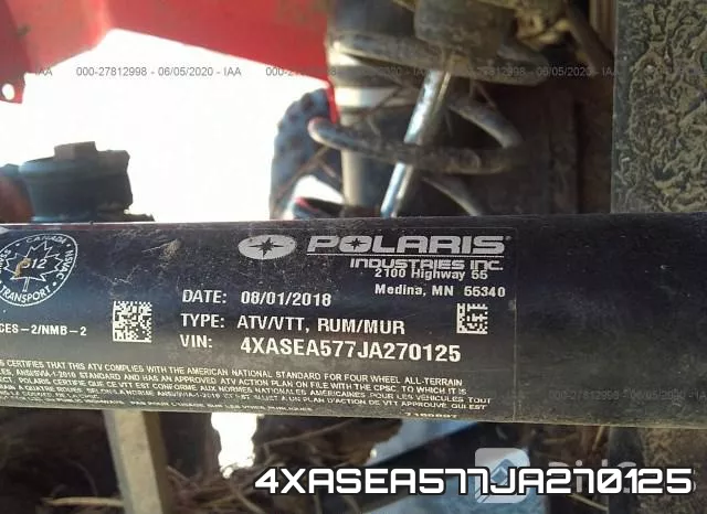 4XASEA577JA270125 фото 2