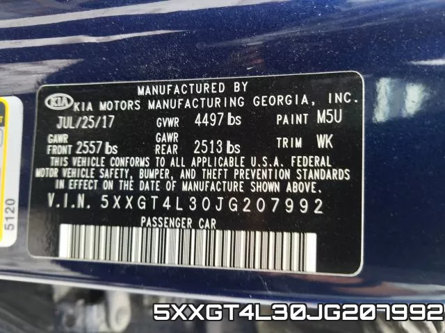 5XXGT4L30JG207992 фото 2