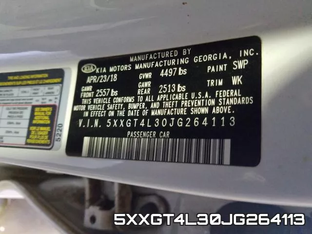 5XXGT4L30JG264113 фото 2
