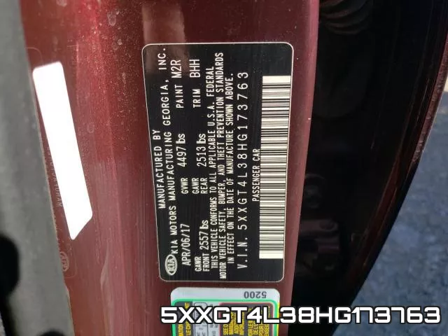5XXGT4L38HG173763 фото 2
