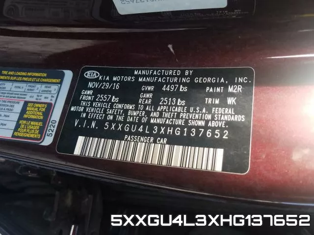 5XXGU4L3XHG137652 фото 2