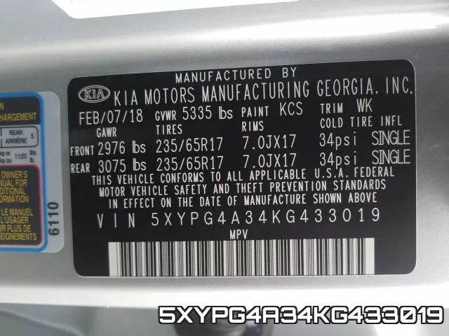 5XYPG4A34KG433019 фото 2