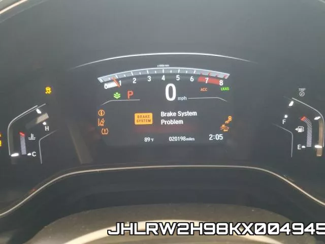 JHLRW2H98KX004945 фото 9