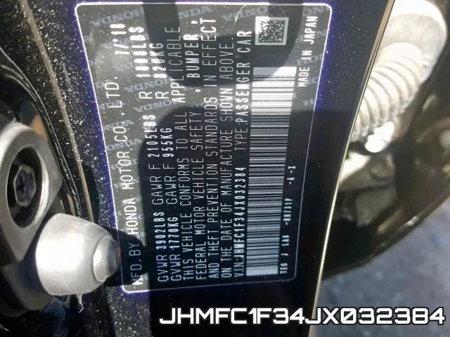 JHMFC1F34JX032384 фото 2