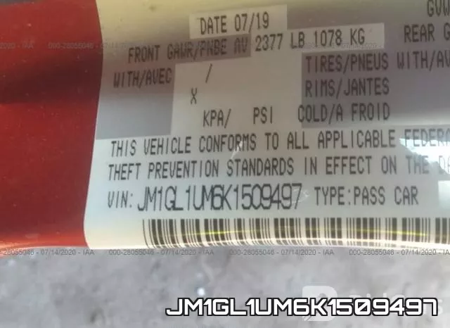 JM1GL1UM6K1509497 фото 10