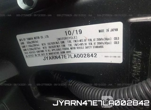 JYARN47E7LA002842 фото 2