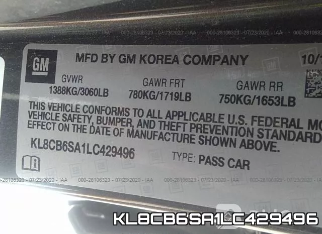 KL8CB6SA1LC429496 фото 10