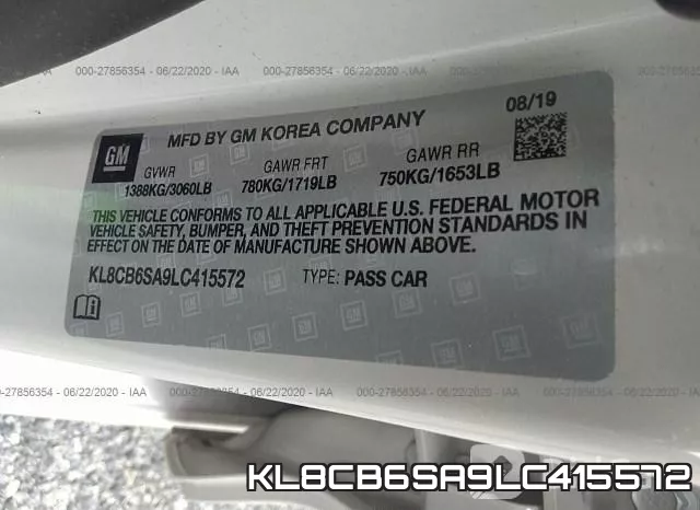 KL8CB6SA9LC415572 фото 10