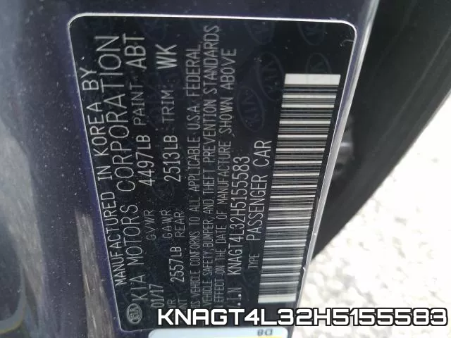 KNAGT4L32H5155583 фото 2