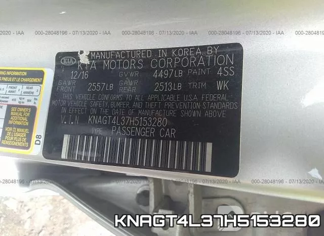 KNAGT4L37H5153280 фото 10