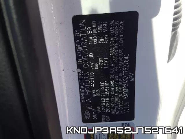 KNDJP3A52J7527641 фото 2