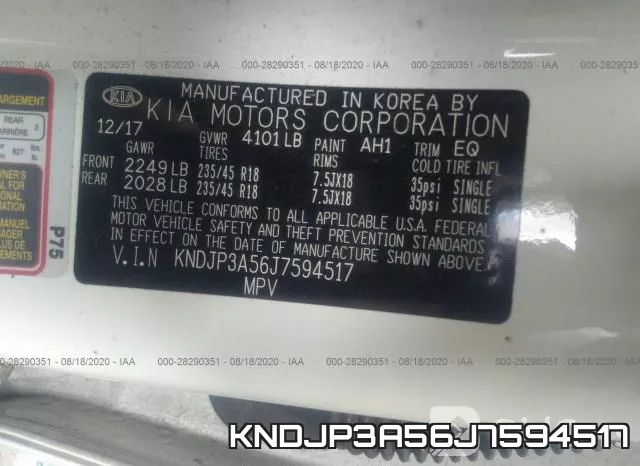 KNDJP3A56J7594517 фото 10