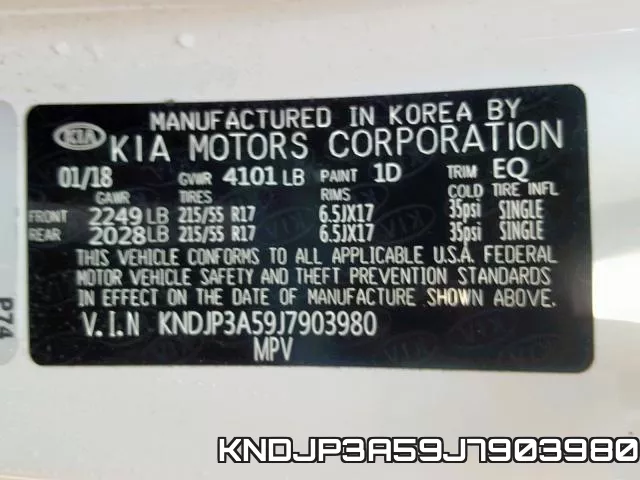 KNDJP3A59J7903980 фото 2