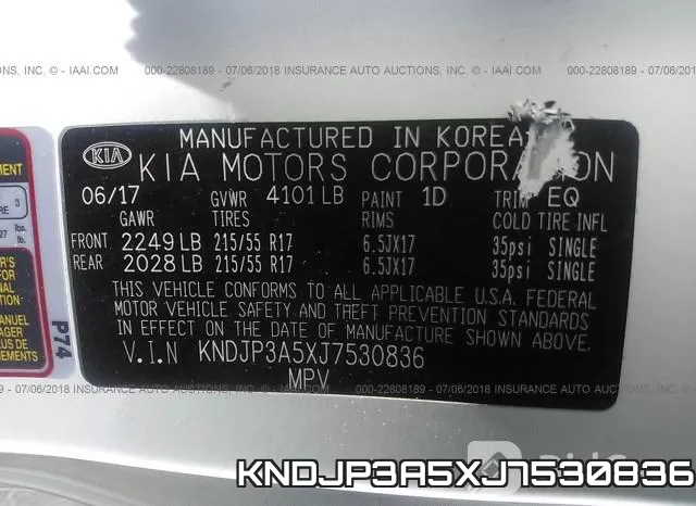 KNDJP3A5XJ7530836 фото 10