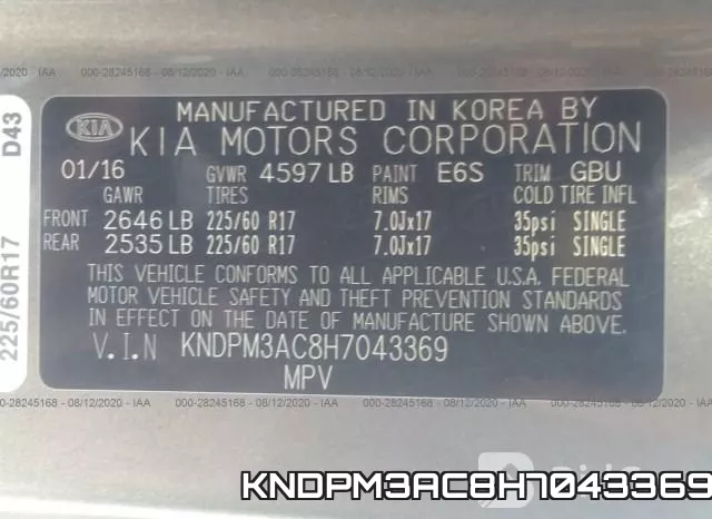 KNDPM3AC8H7043369 фото 10