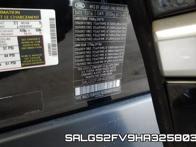 SALGS2FV9HA325803 фото 2