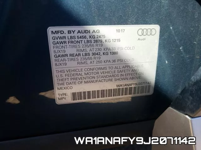 WA1ANAFY9J2071142 фото 2