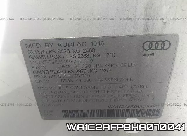 WA1C2AFP8HA070041 фото 10