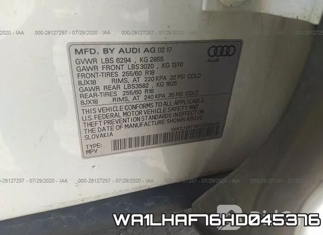 WA1LHAF76HD045376 фото 10
