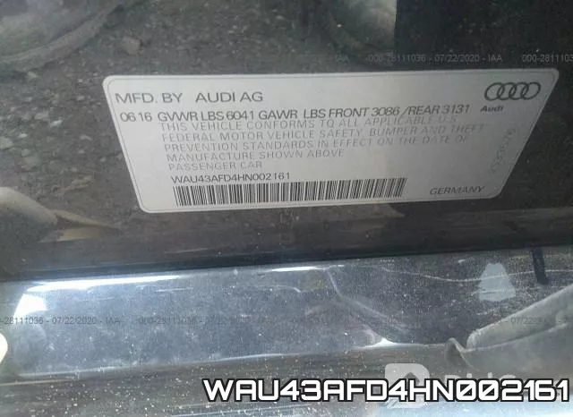 WAU43AFD4HN002161 фото 10