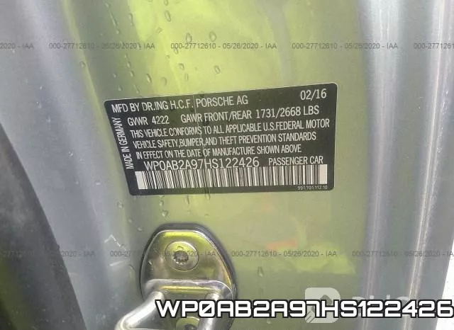 WP0AB2A97HS122426 фото 10
