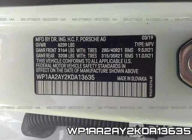 WP1AA2AY2KDA13635 фото 10