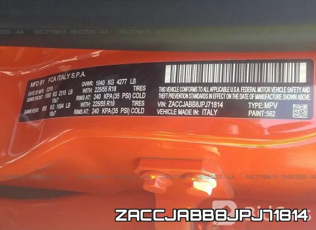 ZACCJABB8JPJ71814 фото 10