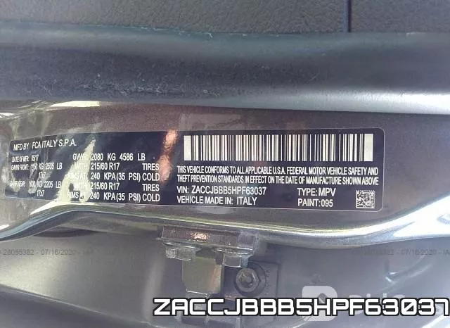 ZACCJBBB5HPF63037 фото 10