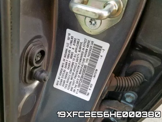 19XFC2E56HE000380 фото 2
