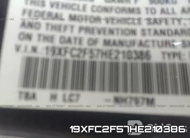 19XFC2F57HE210386 фото 10